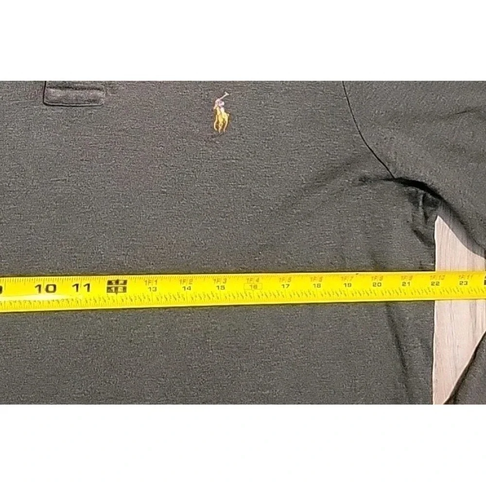 Polo Ralph Lauren Shirt Mens Large Gray‎ Pima Soft Touch Flesh Pony Pullover